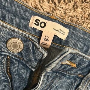 SO Women's Blue Mid Rise Jeans